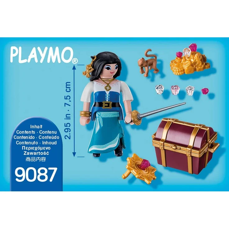 Playmobil 9087 - Piratin mit Schatztruhe – Bild 3