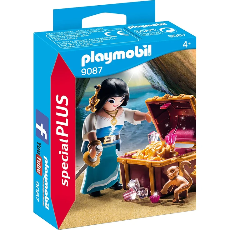 Playmobil 9087 - Piratin mit Schatztruhe – Bild 1