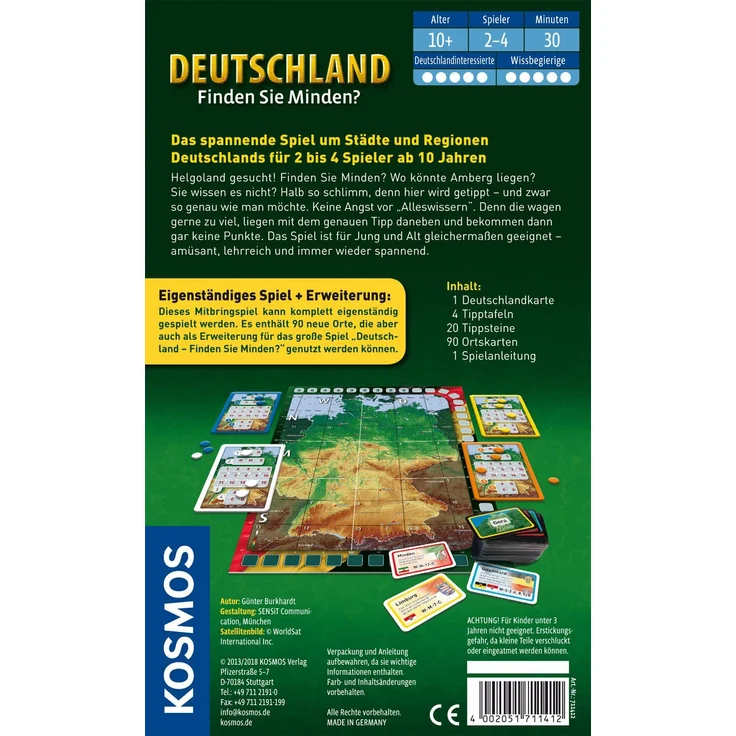 Kosmos Mitbringspiel Deutschland Finden Sie Minden? – Bild 2