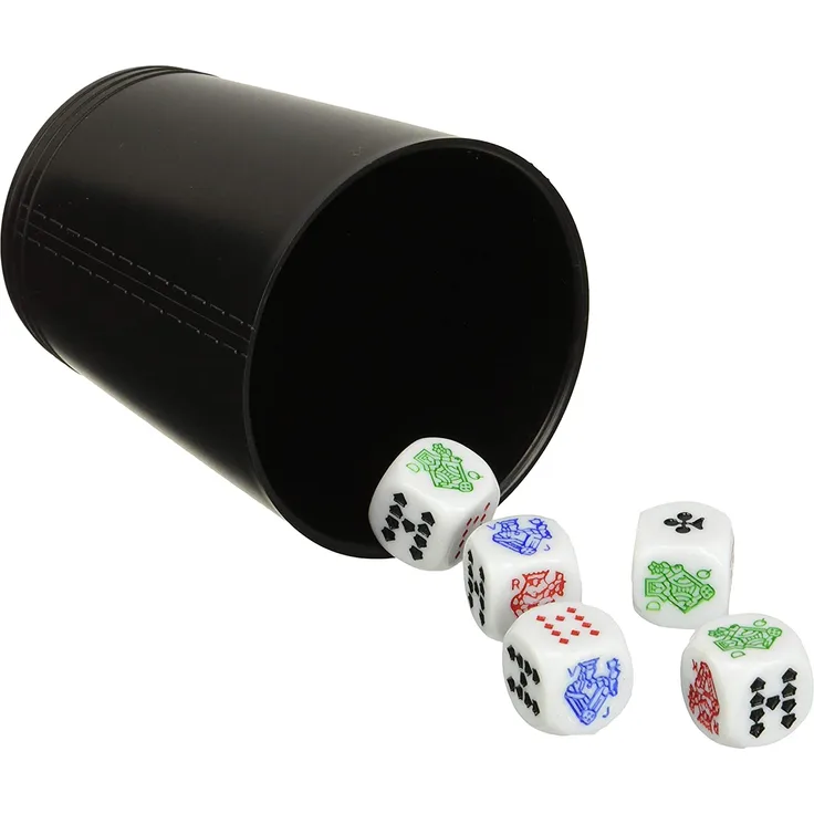 Falomir Cubilete Poker, Tischspiel, klassisch, Mehrfarbig (27930)