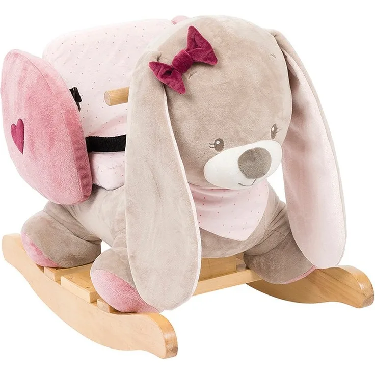 Nattou Schaukeltier Hase Nina, 10 - 36 Monate, 60 x 39 x 50 cm, Beige/Rosa