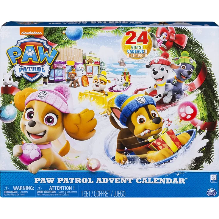 PAW Patrol 6045038 - Adventskalender 2018 - 24 Überraschungen - hochwertige Kunsstoff Figuren und Zubehör