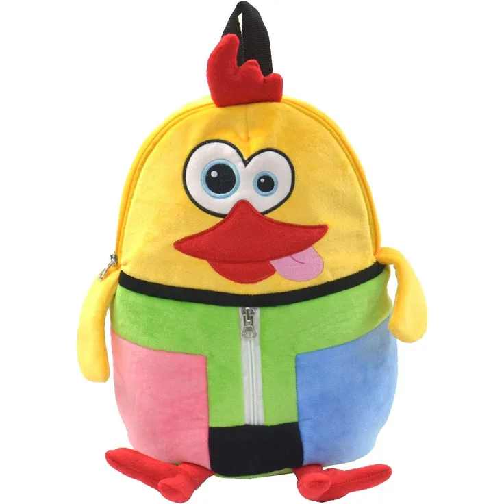 Kögler 85420 - Rucksack, für Kinder, lustiges Huhn, wunderbar weich, mit Tragegriff und längenverstellbaren Trageriemen, ca. 45 cm groß, für Jungen und Mädchen