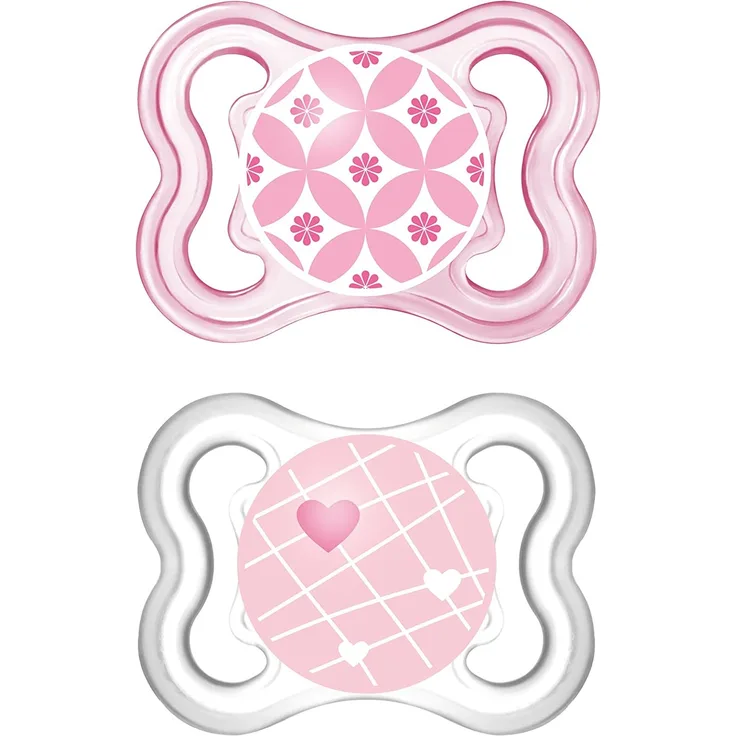 Mam Air Mini 0-6Monate Doppelpack rosa für Mädchen. sortiert