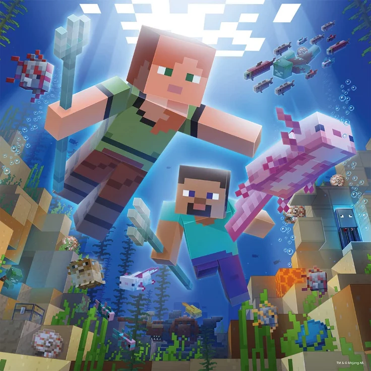 Puzzle: Minecraft Biomes (3x49 Teile) - Preisvergleich – Bild 3