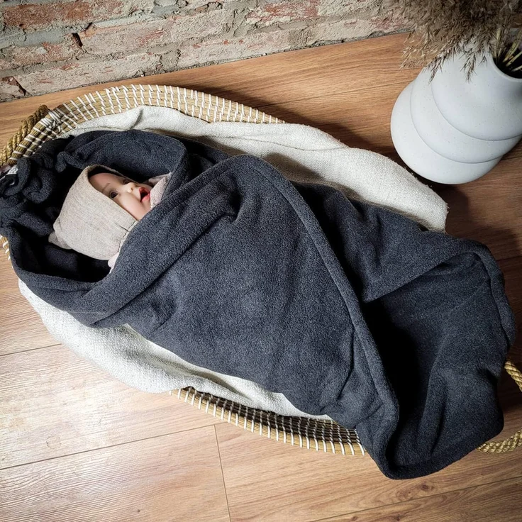 Fleece-Decke anthrazit – Bild 3