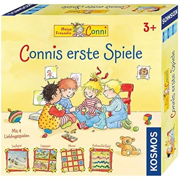 KOSMOS 697655 - Connis erste Spiele, Spielesammlung für Kinder ab 3 Jahren, vier verschiedene Kinderspiele für 2 - 4 Spieler