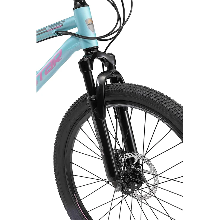 BIKESTAR Alu Kinder Jugend Mountainbike Vollgefedert, 21 Gang Shimano, 24 Zoll ab 9 - 10 Jahre | Fully MTB Scheibenbremse | Blau – Bild 9