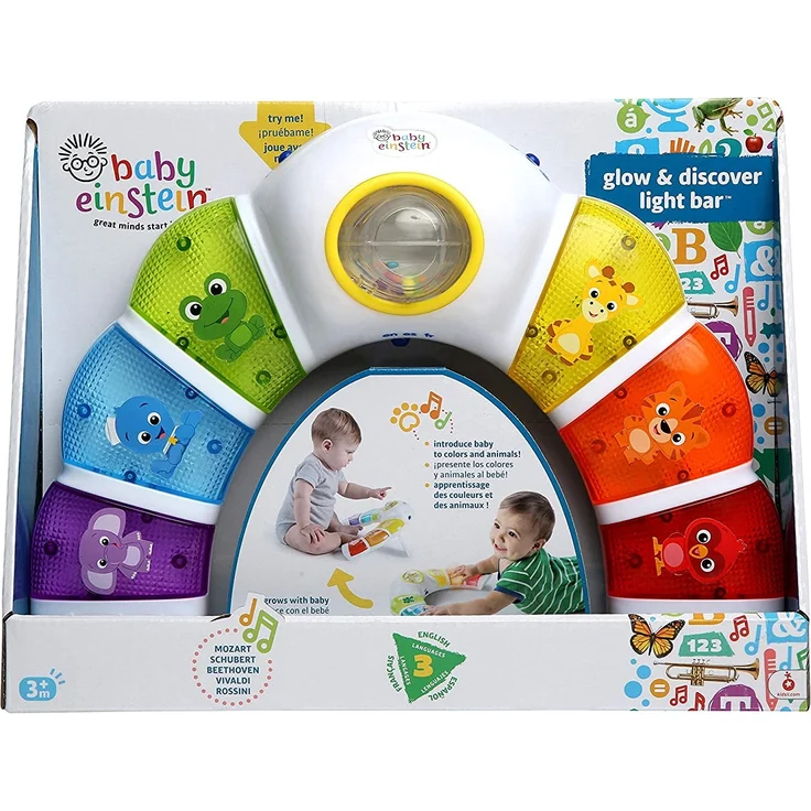 Baby Einstein, Spielzeugbügel mit Lichtern, Melodien und Tierlauten, spricht Englisch, Spanisch und Französisch – Bild 10