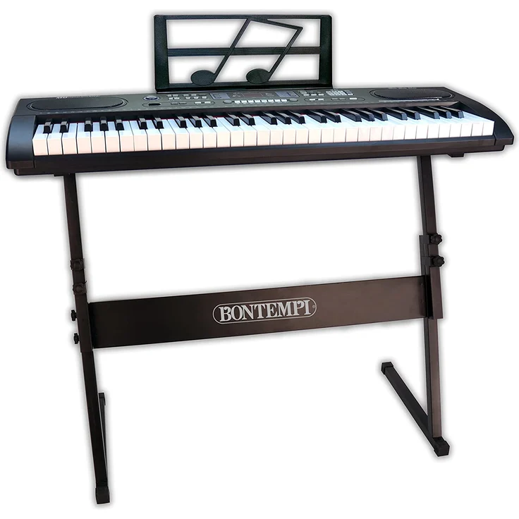 Bontempi 16 6125 6125-Digitales Keyboard 61 Profi-Größe Tasten, schwarz – Bild 2
