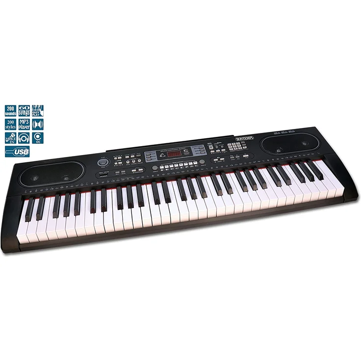 Bontempi 16 6125 6125-Digitales Keyboard 61 Profi-Größe Tasten, schwarz – Bild 4