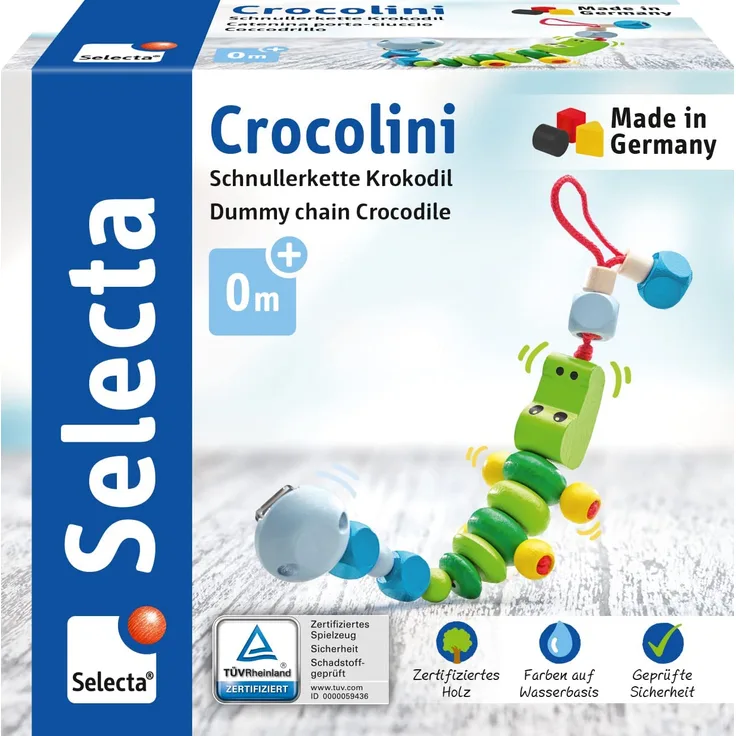 Selecta Baby Schnullerkette Crocolini