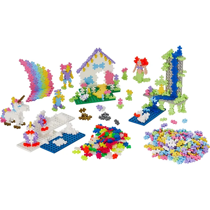Plus-Plus 9603812 Mini Geniales Konstruktionsspielzeug, Learn to Build Super Pastel Bausteine-Set, 1200 Teile, bunt – Bild 3