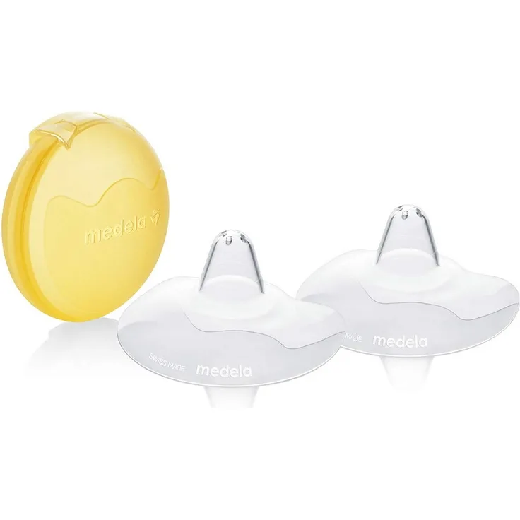 Medela Contact Brusthütchen – BPA-frei – Aus ultradünnem, weichem Silikon – Inklusive 2 Brusthütchen und Etui – 20 mm, medium