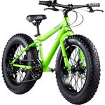Galano Fatman 4. 0 20 Zoll Kinderrad Fatbike Kinder Fat Bike Mountainbike MTB Kinderfahrrad neongrün, 33 cm