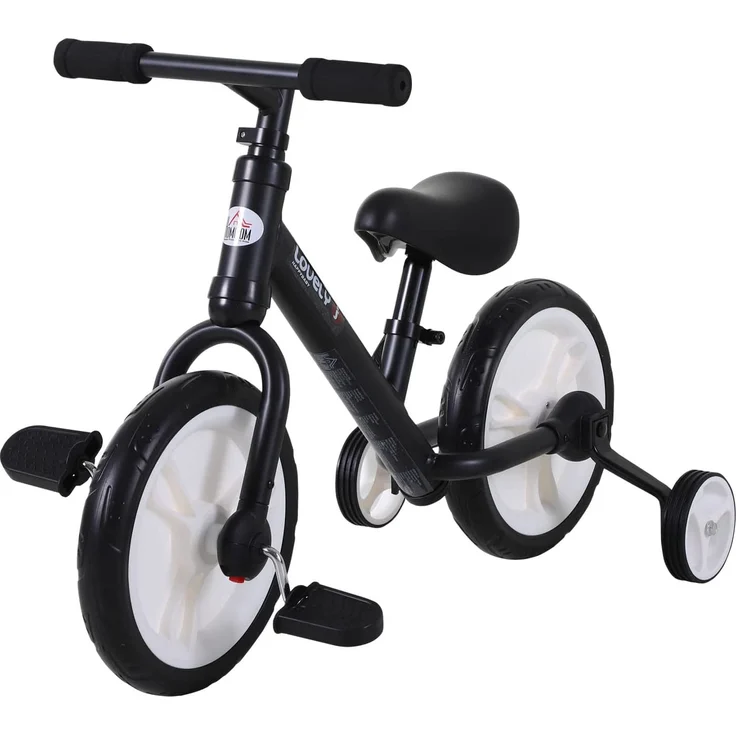 2-in-1 Kinderfahrrad (Farbe: schwarz) – Bild 1