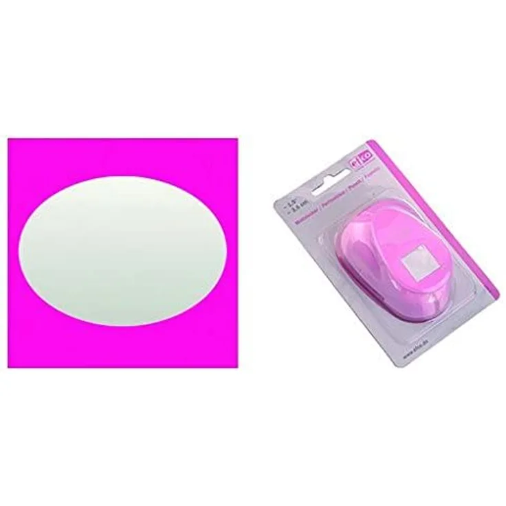 efco Stanzer XXL, Oval Motivstanzer, Kern: Metall, pink, 6,3 x 4,6 cm
