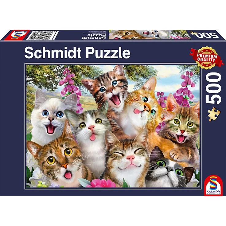 Schmidt Spiele - Puzzle - Katzen-Selfie, 500 Teile – Bild 1
