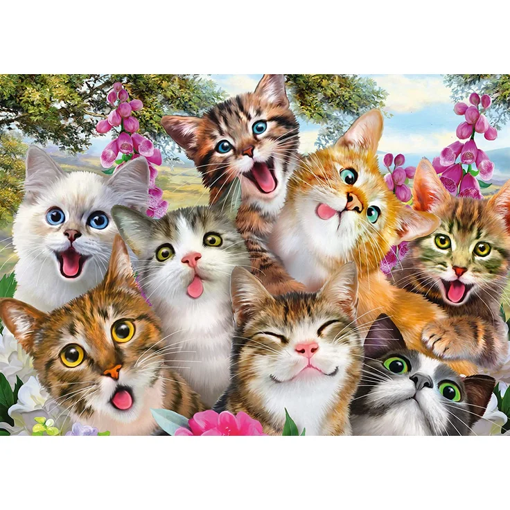 Schmidt Spiele - Puzzle - Katzen-Selfie, 500 Teile – Bild 2