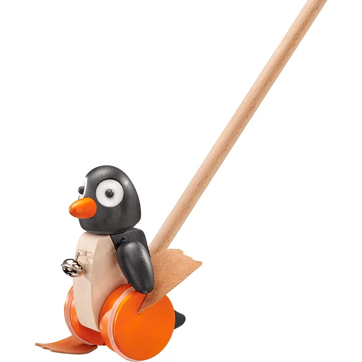 Selecta 62071 Pingo, Schiebefigur, Schiebe-und Nachziehspielzeug aus Holz, 13 cm, Bunt – Bild 2