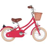Kinderfahrrad 12 Zoll, "Gingersnap", in Cerise, 2-4 Jahre, inkl. Stützräder, von Bobbin