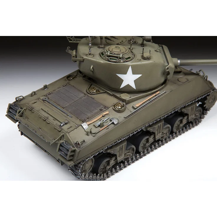 Zvezda 3676 1:35 M4A3 (76) W Sherman-Modellbausatz,Plastikbausatz, Bausatz zum Zusammenbauen, detaillierte Nachbildung, unlackiert – Bild 7