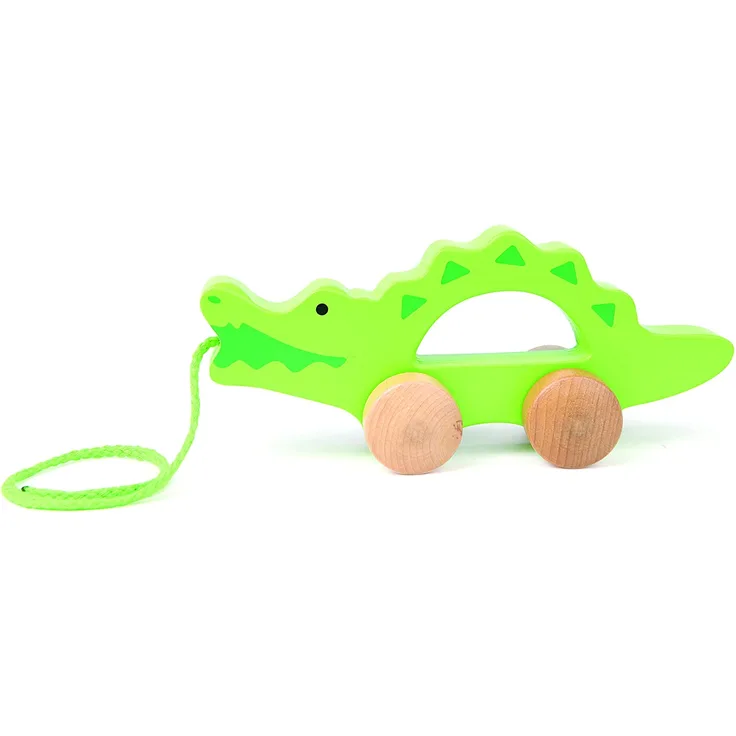 Hape E0907 - Nachzieh-Alligator, Holzspielzeug