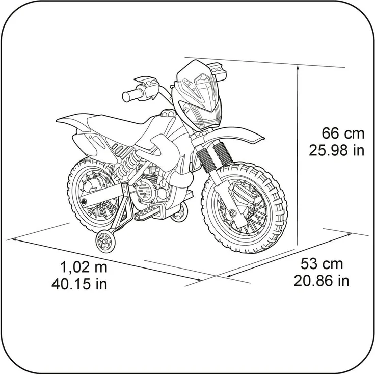 FEBER Motorbike Cross 400F 6V 3 Jahr(e) 4 Rad/Räder Kunststoff Mehrfarbig – Bild 6
