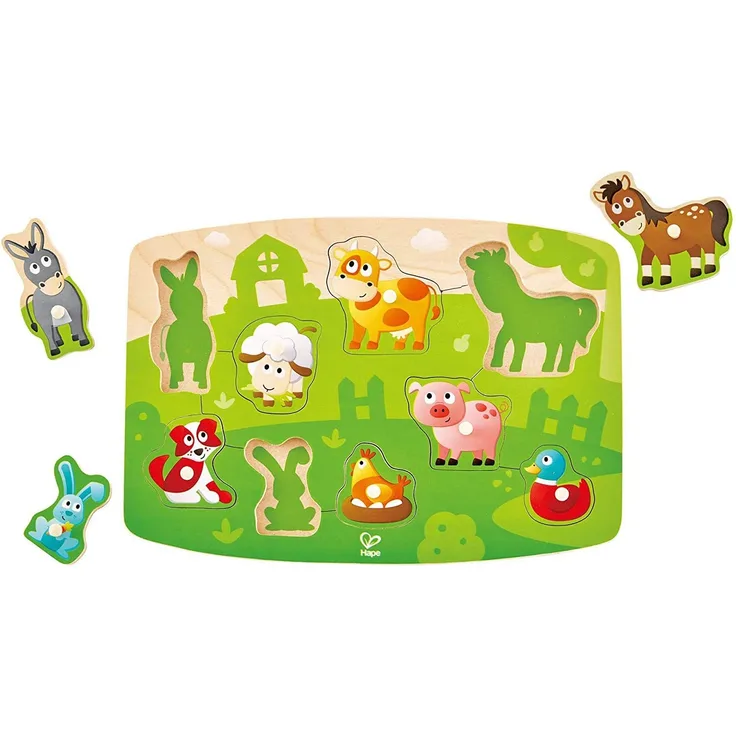 Hape E1408 Bauernhofpuzzle, bunt