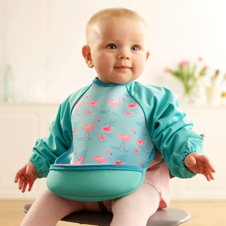 Bibetta Ärmellätzchen Flamingo Türkis Blau
