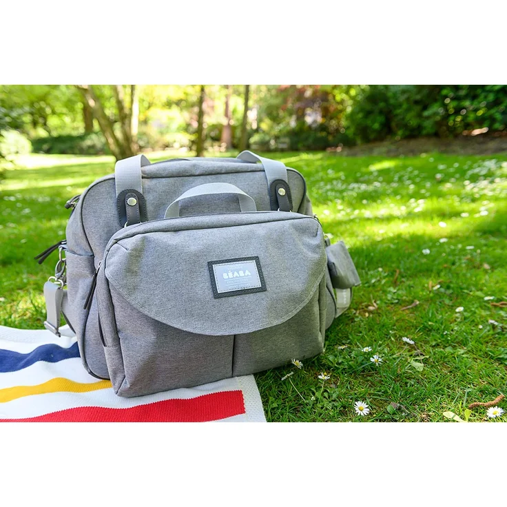 BEABA Geneve lll Wickeltasche aus grauem Heidekraut – Bild 6