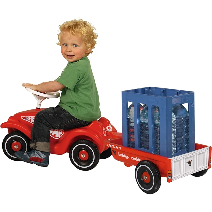 BIG-Bobby-Caddy - Bobby-Car Anhänger für drinnen und draußen, für das BIG-Bobby-Car, Ladevolumen: 3 Liter, für Kinder ab 1 Jahr – Bild 6