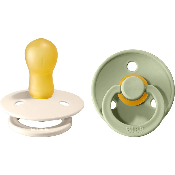 BIBS Schnuller aus Naturgummi Ivory/Sage 18+ Monate (Bibs) – Bild 1