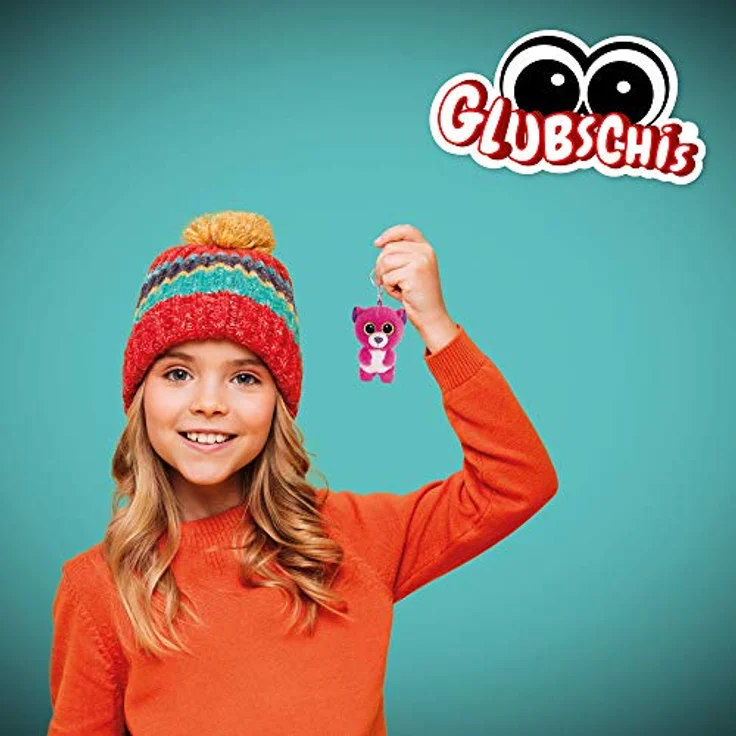 Nici 46313 Glubschis Eule Princess Holly 9cm Schlüsselanhänger, Plüschtieranhänger mit Schlüsselring, Stofftierschlüsselhalter, Bunt/Weiß – Bild 4