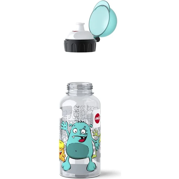 Emsa 518123 Kinder-Trinkflasche, 400 ml, Sicherheitsverschluss, Kids Monster, Tritan – Bild 2