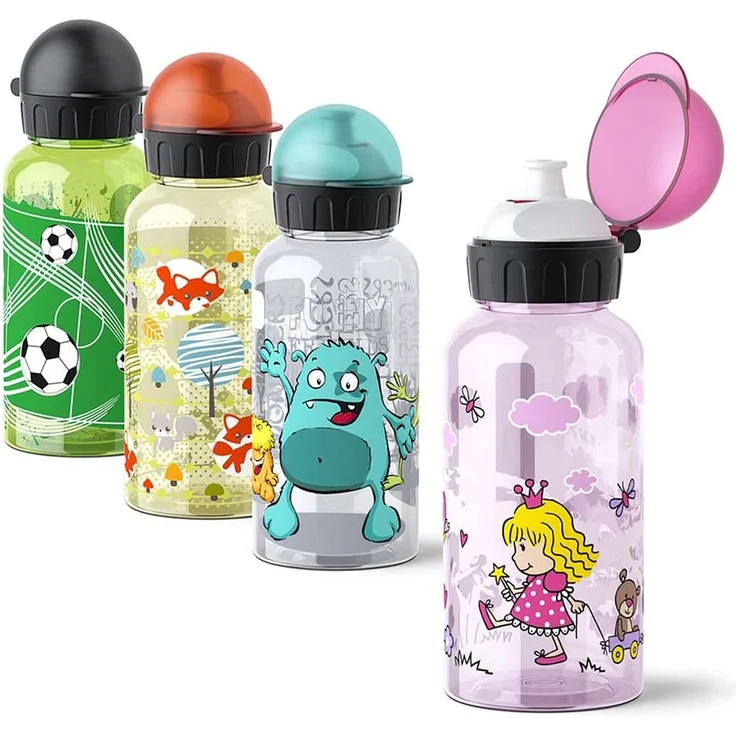 Emsa 518123 Kinder-Trinkflasche, 400 ml, Sicherheitsverschluss, Kids Monster, Tritan – Bild 6