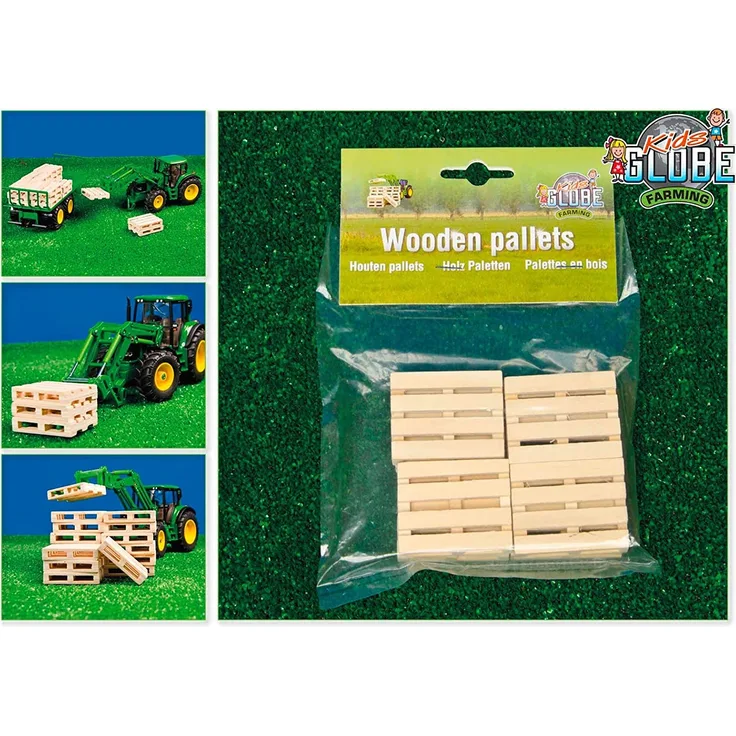 Kids Globe 610761 - Holz-Paletten Set 8 Stück, 5 x 3,8 x 1 cm