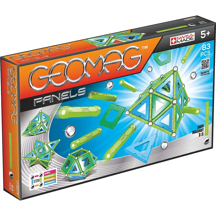 Geomag, Classic Panels, 462, Magnetkonstruktionen und Lernspiele, Konstruktionsspielzeug, 83-teilig