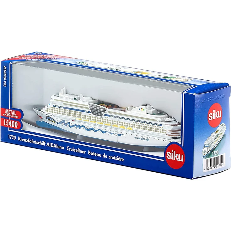 SIKU 1720, Kreuzfahrtschiff AIDALuna, 1:1400, Metall/Kunststoff, AIDA-Optik, Nicht schwimmfähig – Bild 8