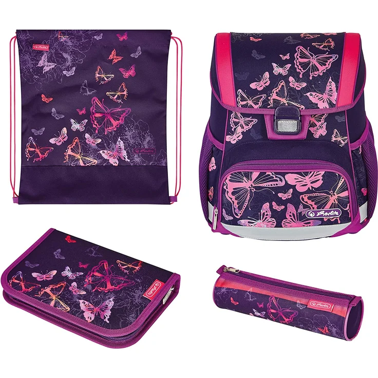 Herlitz Schulranzenset Loop Plus Butterflies – Bild 1