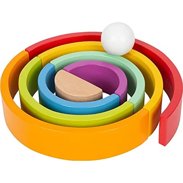 small foot 6969 Holzbausteine Großer Regenbogen, aus Holz, Steckspiel für Feinmotorik, ab 12 Monate – Bild 9