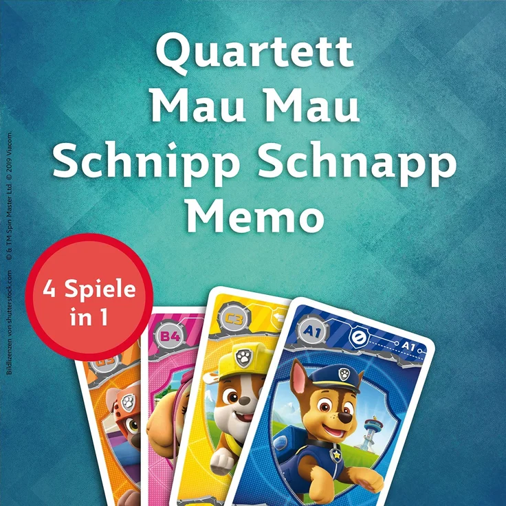 ASS Altenburger 22583134 - Paw Patrol - Quartett, Kartenspiel – Bild 9