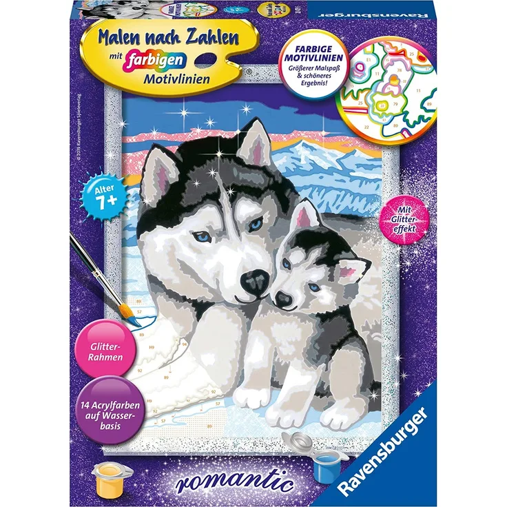 Ravensburger Malen nach Zahlen 28479 - Husky Kuss