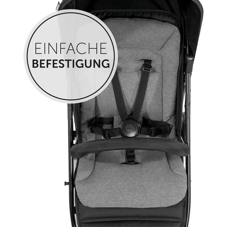 Hauck Universal Sitzauflage für Buggys, Kinderwagen, Fahrradanhänger, Baumwolle, Atmungsaktiv, Weich, Einfache Befestigung ,Sommer & Winter, Charcoal Grau - Preisvergleich – Bild 3