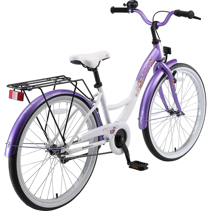 Bikestar Kinder Fahrrad Classic, Lila Weiß, ab 9 Jahre 24 Zoll – Bild 3