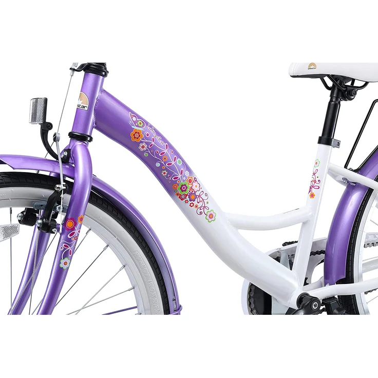 Bikestar Kinder Fahrrad Classic, Lila Weiß, ab 9 Jahre 24 Zoll – Bild 8