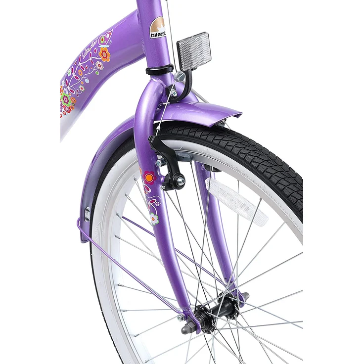 Bikestar Kinder Fahrrad Classic, Lila Weiß, ab 9 Jahre 24 Zoll – Bild 7