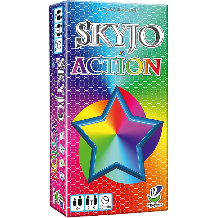 Magilano 'SKYJO ACTION' Kartenspiel, ab 8 Jahren, 2-8 Spieler, 30 min Spielzeit, zusätzliche Aktionskarten und Sternkarten – Bild 1
