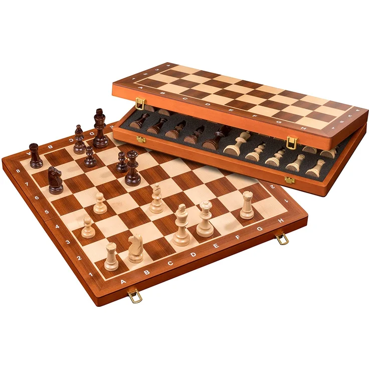 Philos 2611 - Schach, Schachspiel, Schachkassette, Feld 50 mm, Königshöhe 90 mm – Bild 1
