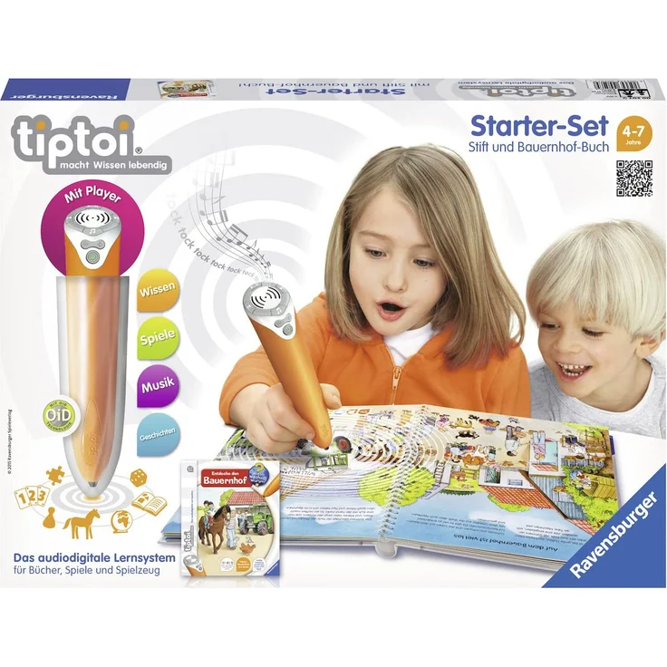 Ravensburger 00507 Lernspiel tiptoi StarterSet mit Stift und Buch – Bild 1